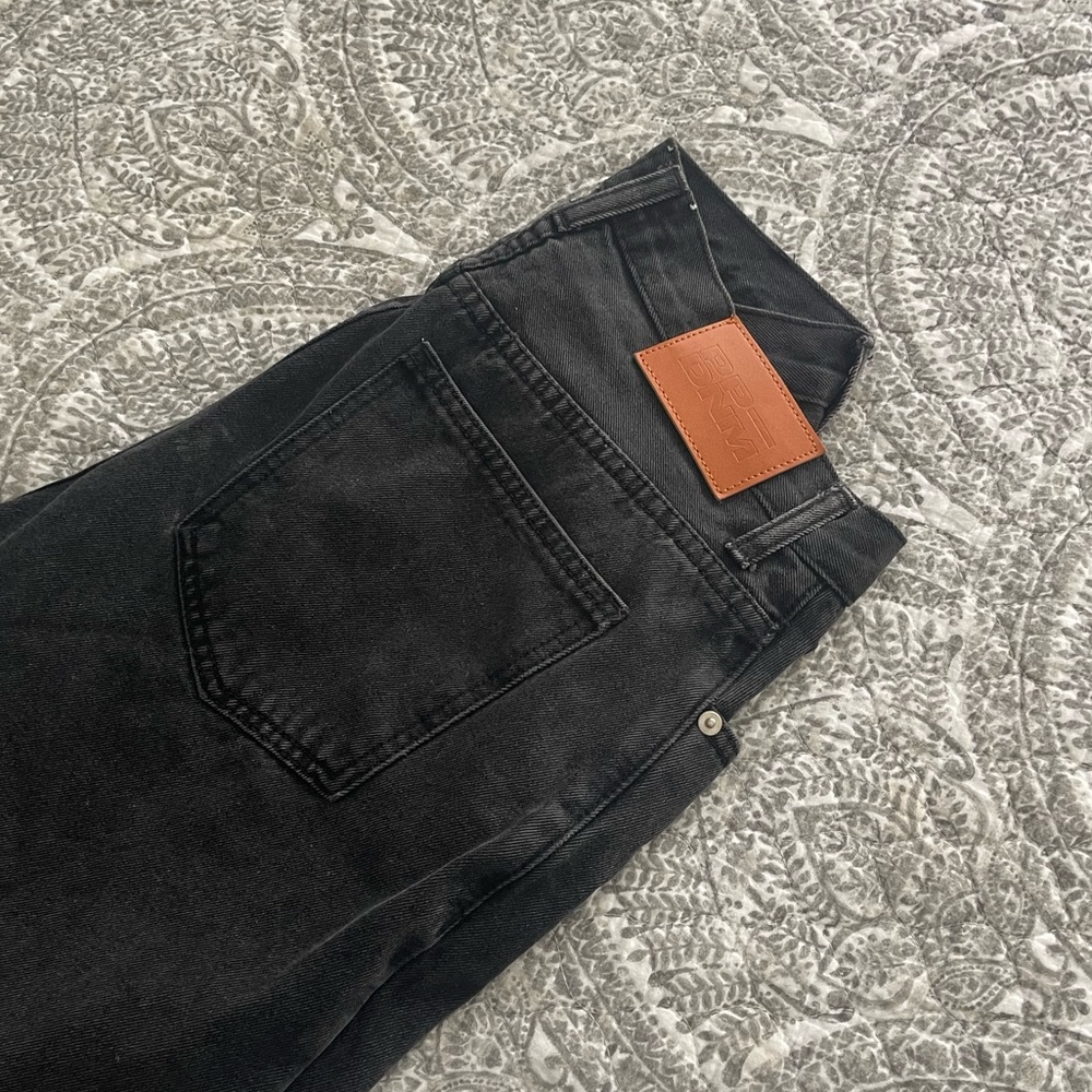 Princess poly asymmetrical black denim